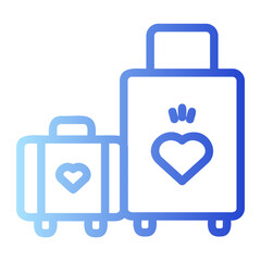 honeymoon icon outline gradient