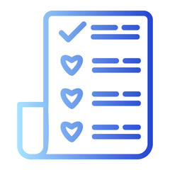 Obraz premium wedding document icon outline gradient