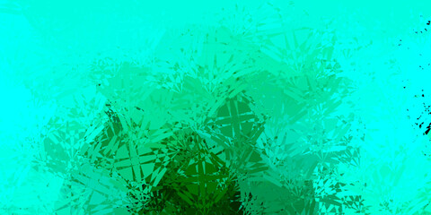 Dark Green vector background with triangles.