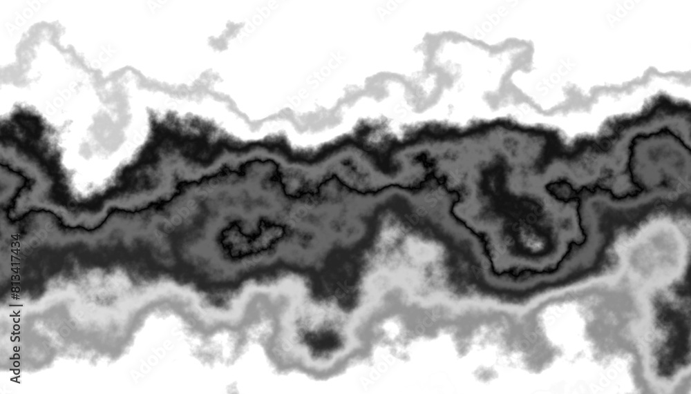 Aufkleber black smoke steam isolated transparent background. fog and mist effect for text or space. overlay wi