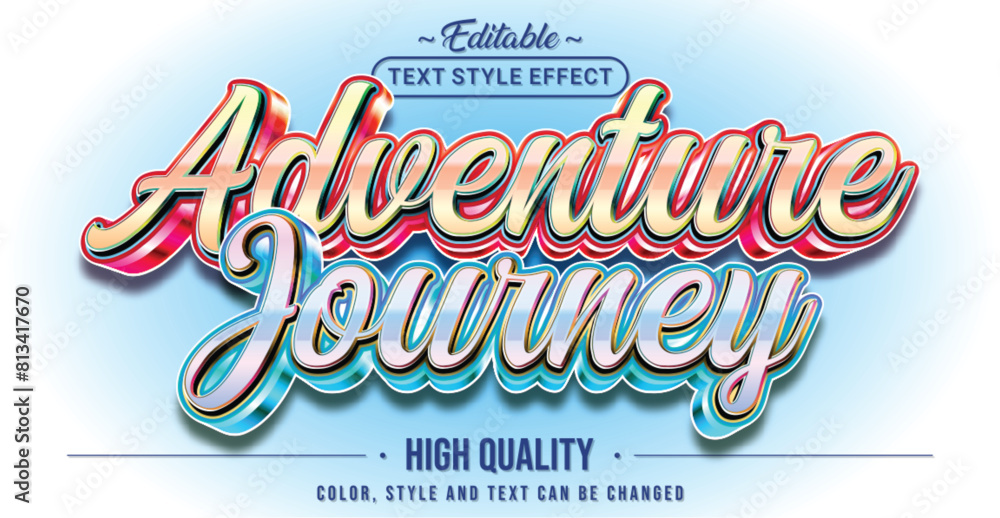 Poster Editable text style effect - Adventure Journey text style theme.