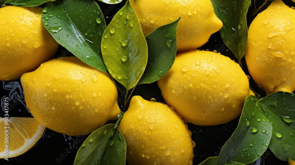 Poster generative ai lush lemon texture