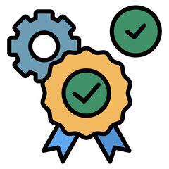 Quality Management System  Icon Element For Design