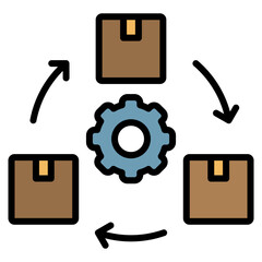 Product Lifecycle Management  Icon Element For Design