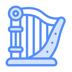 Harp Icon With Linear Color Style 