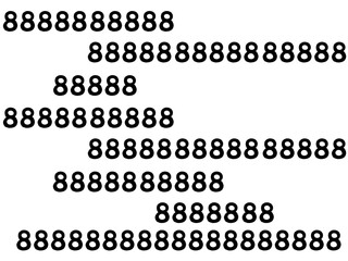 888ネット用語の拍手マーク／手描きイラスト