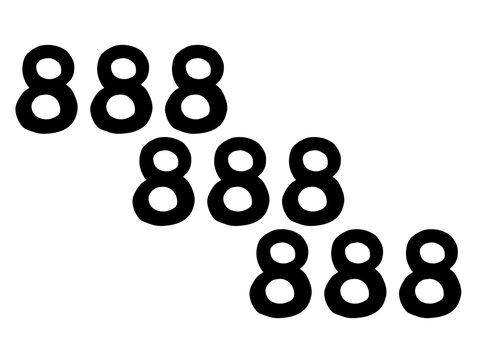 888ネット用語の拍手マーク／手描きイラスト