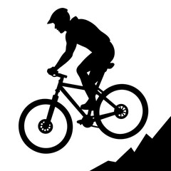 Obraz premium silhouette of a cyclist