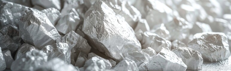 Shimmering Lithium: Dynamic 4K Wallpaper of Rare Light Metal on White Background,Application of rare light metal lithium Li