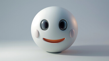 happy digital emoji 3d render
