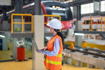 Engineer reviews data, updates train maintenance, and ensures safety for quality rail service.
