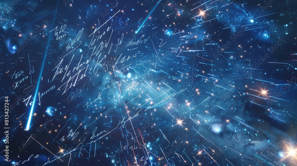 Poster a sprawling expanse of space is populated by numerous twinkling stars, creating a mesmerizing sight.