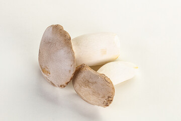 Raw Eringi mushrooms for cooking