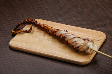 Delicous tasty Grilled octopus tentacle