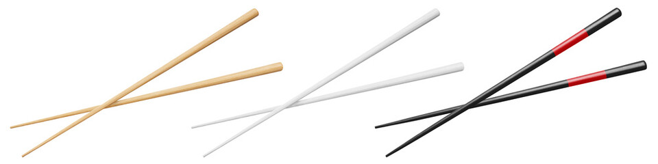 Set of chopsticks cut out