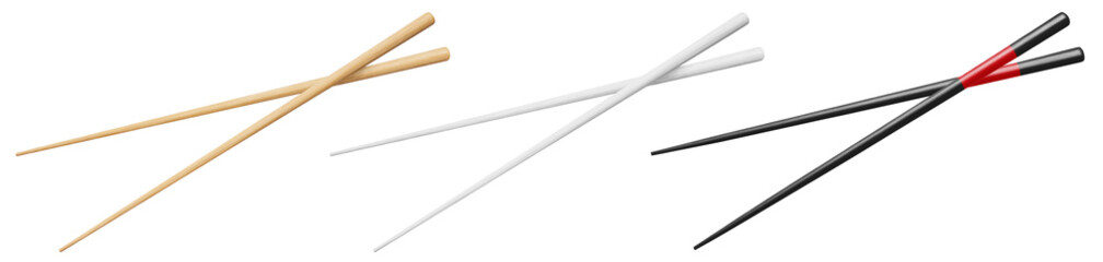 Set of chopsticks cut out