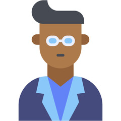 Vector Icon Male, lecturer, professor, scientist, user