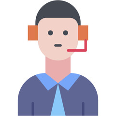 Vector Icon Consultant, customer service, technical support, male