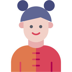 Vector Icon User, girl, young, avatar, teenager