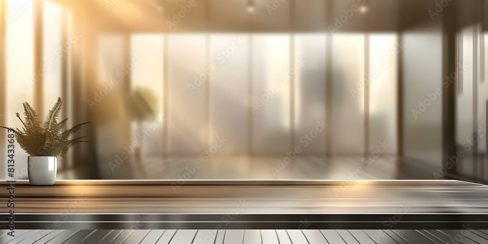 Poster blurred office space background with a defocused effect for business settings. concept blurred backg