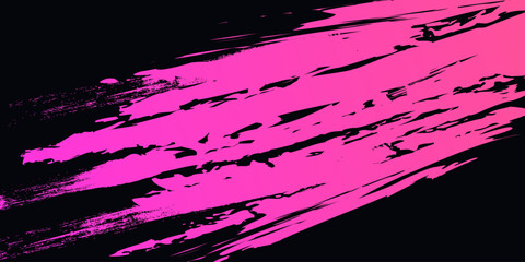 Black and Pink Gradient Brush Texture Background. Vibrant Sport Background with Grunge Style