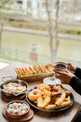breakfast in cafe