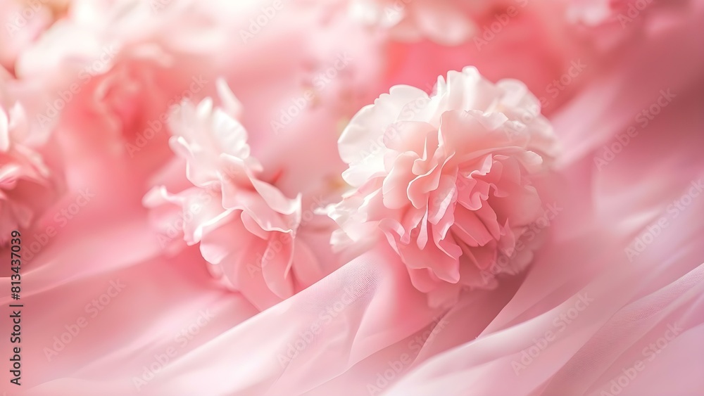 Aufkleber creating a delicate setting with soft pink backdrop in a photography studio. concept photography stu