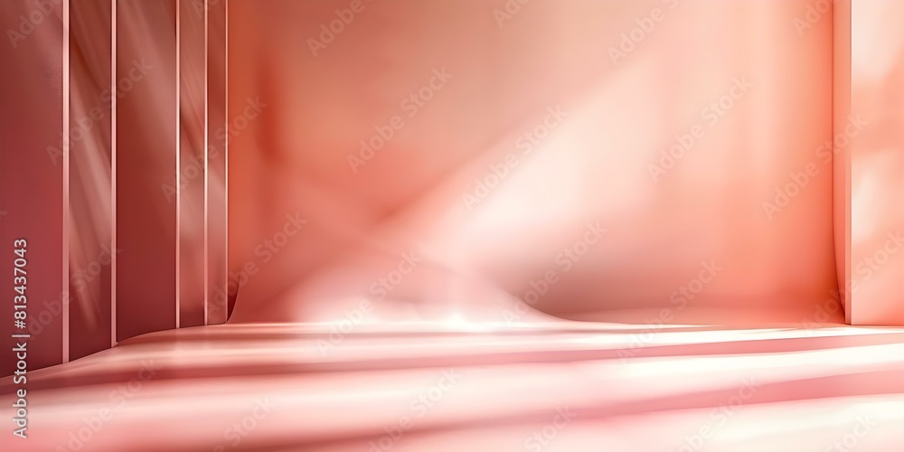 Aufkleber creating a gentle and delicate frame with a soft pink backdrop in a photography studio. concept phot