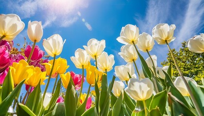 Blooming Beauties: Tulips Igniting a Burst of Spring Colors