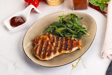 Delicous grilled pork meat steak