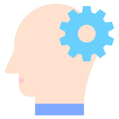 Vector Icon thinking, mind, thought, user, human brain