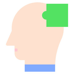 Vector Icon autism, mind, thought, user, human brain