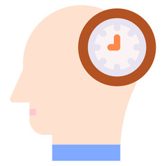 Vector Icon time, mind, thought, user, human brain