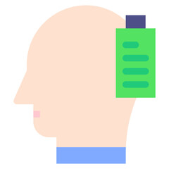 Vector Icon exhausted, mind, thought, user, human brain