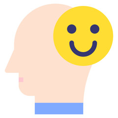 Vector Icon happy, mind, thought, user, human brain