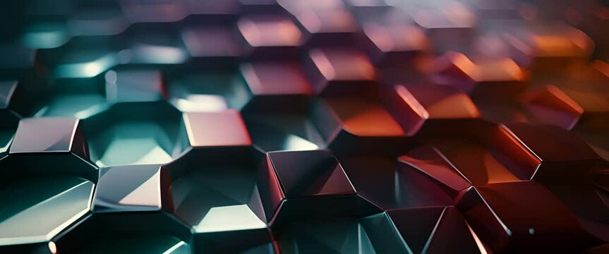 Luxurious hexagonal skin layers displaying elastin enhancement, flat, luxurious jewel tones background,