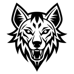 Fototapeta premium Wolf head vector illustration. This is an editable file. 