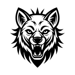 Fototapeta premium Wolf head vector illustration. This is an editable file. 