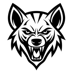 Fototapeta premium Wolf head vector illustration. This is an editable file. 