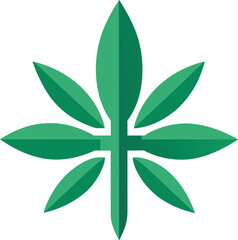 Cannabis for medical logo vector. Marijuana icon. Weed and Hemp Symbol