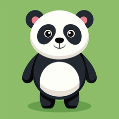 Cute panda bear avatar, cartoon, illustration, vector art