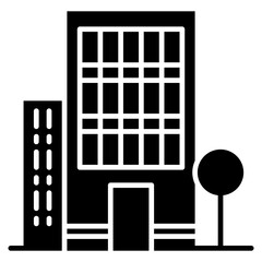 Vector Icon building, skyline, tall buildings, urban, office