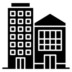 Vector Icon city, cityskape, skyline, tall buildings, office