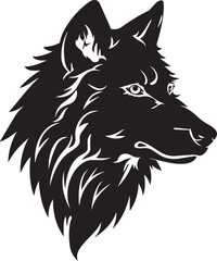 Fototapeta premium wolf head silhouette