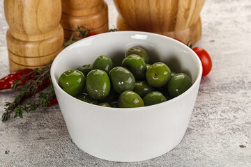 Green marinated Italian Selezione olives