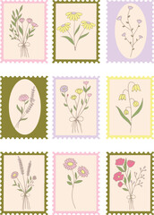 flower postage stamp