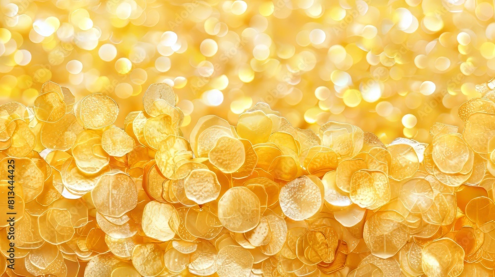 Poster mesmerizing abstract yellow light bokeh blur for visually striking background imagery