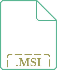 MSI  File Icon Brick Red  rounded  outline