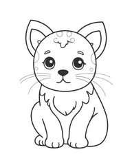 Obraz premium Animal Coloring Book Page For Kids