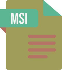MSI File icon with Minsk and Brick Red  color